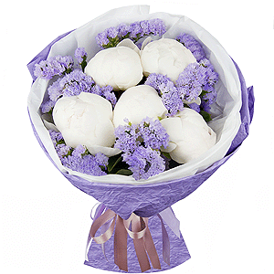 White peonies with delivery Kemerovo
