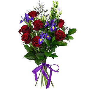 Forever in my heart: roses and irises with delivery Kemerovo