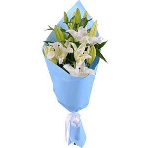 Arrangement of 3 white lilies with delivery Kemerovo