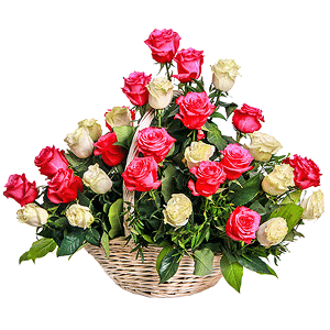 Basket of flowers with delivery Kemerovo