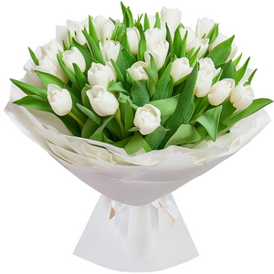 White tulips with delivery Kemerovo