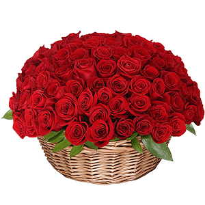 Basket of 101 red roses with delivery Kemerovo