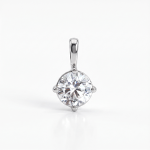 White Gold Pendant with a Synthetic Diamond 0.9 ct (Item No. П001) with delivery Kemerovo