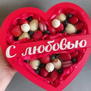 Бокс подарочный "Сердечное признание" с доставкой в Кемерово