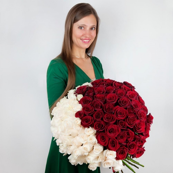 Red rose 50 cm - 65, White rose 50 cm - 66, Wrapping Paper