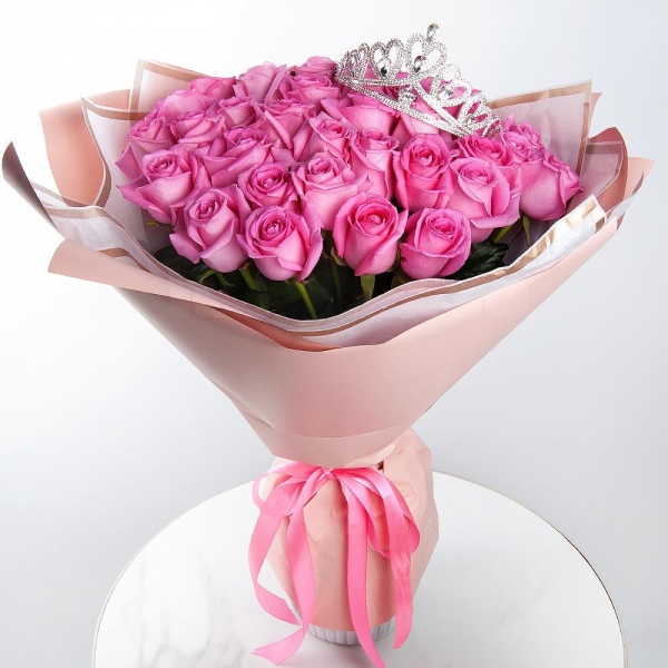 Pink rose 50 cm - 55, Decorative crown, Wrapping Paper